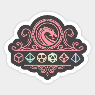 Pastel Dragon Crest Sticker